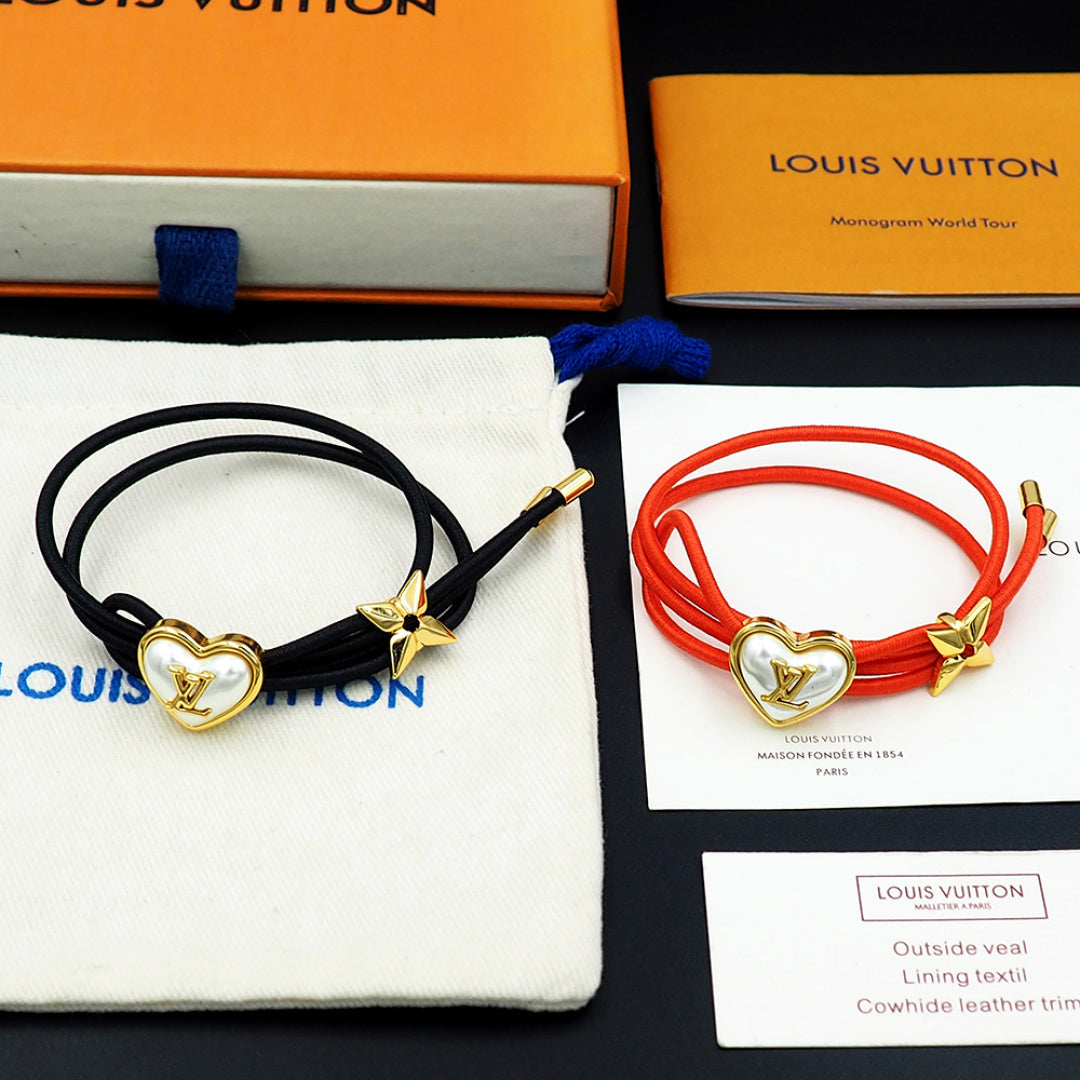 white pearl heart Bangle for women - alternate angle view 2