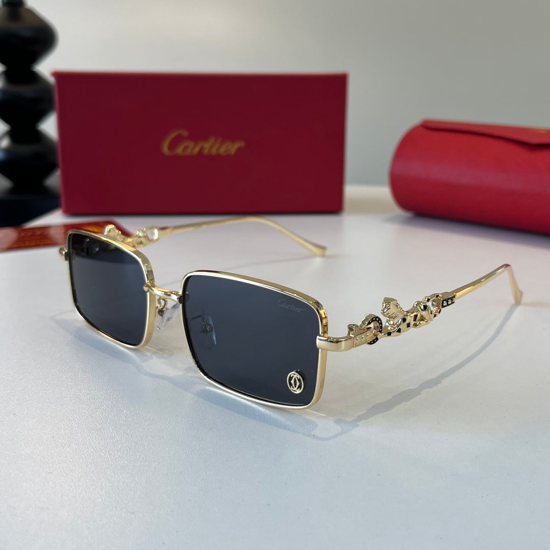 gold metal sun Glasses for women - alternate angle view 4