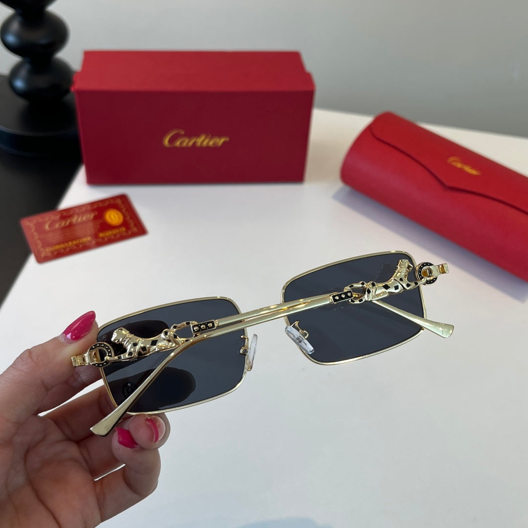 gold metal sun Glasses for women - alternate angle view 9