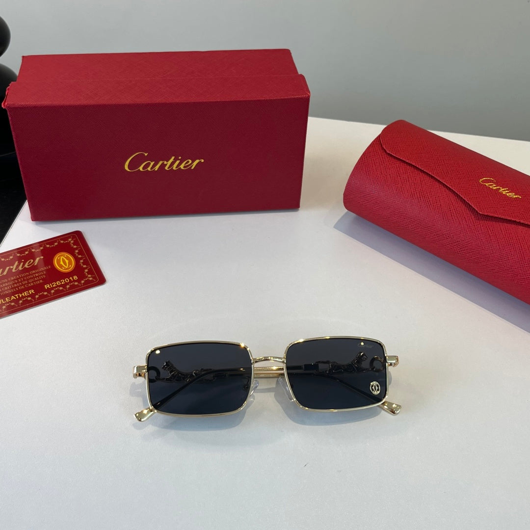 gold metal sun Glasses for women - alternate angle view 5