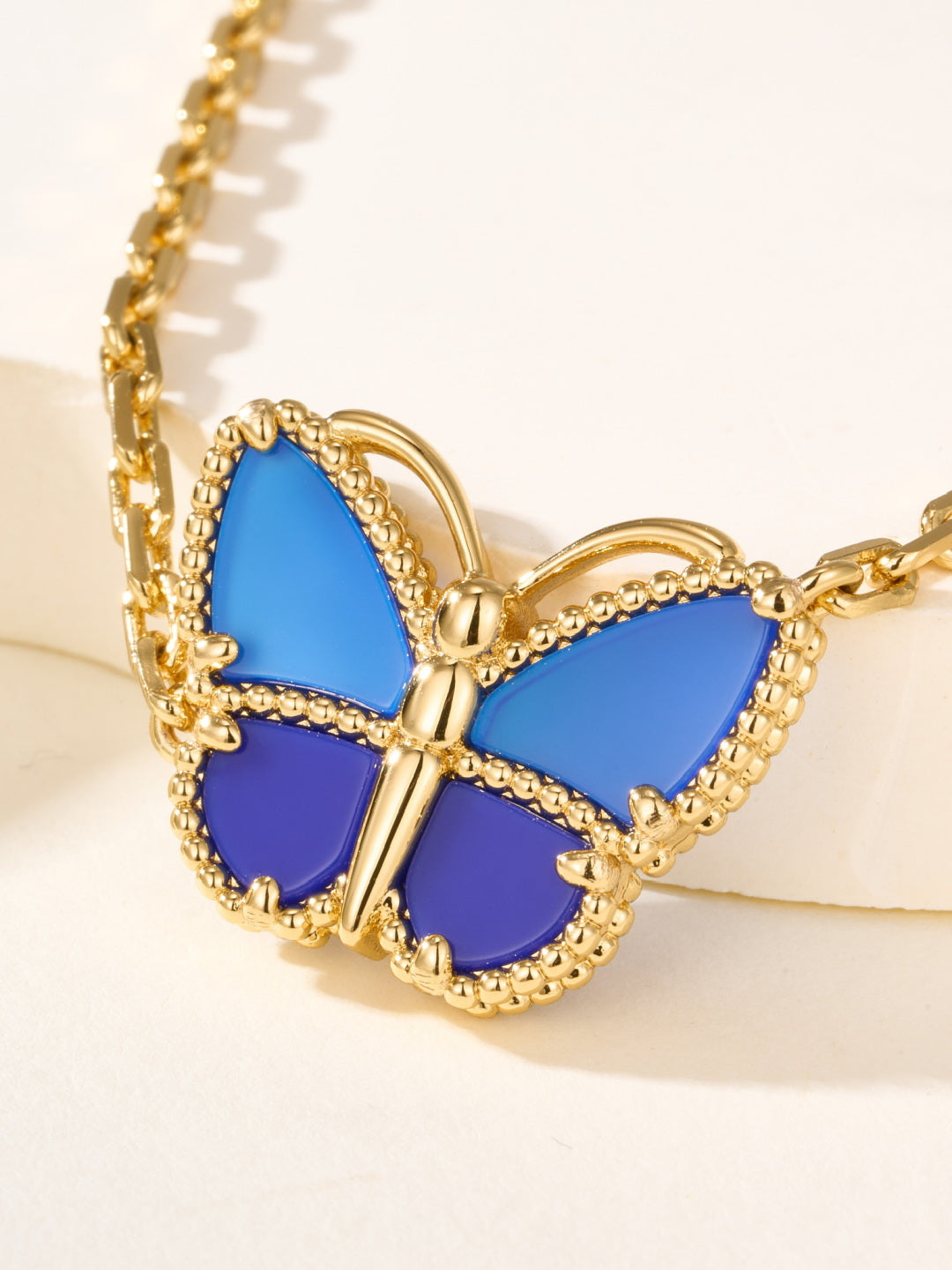 gold mother of pearl butterfly Dress for women - alternate angle view 6