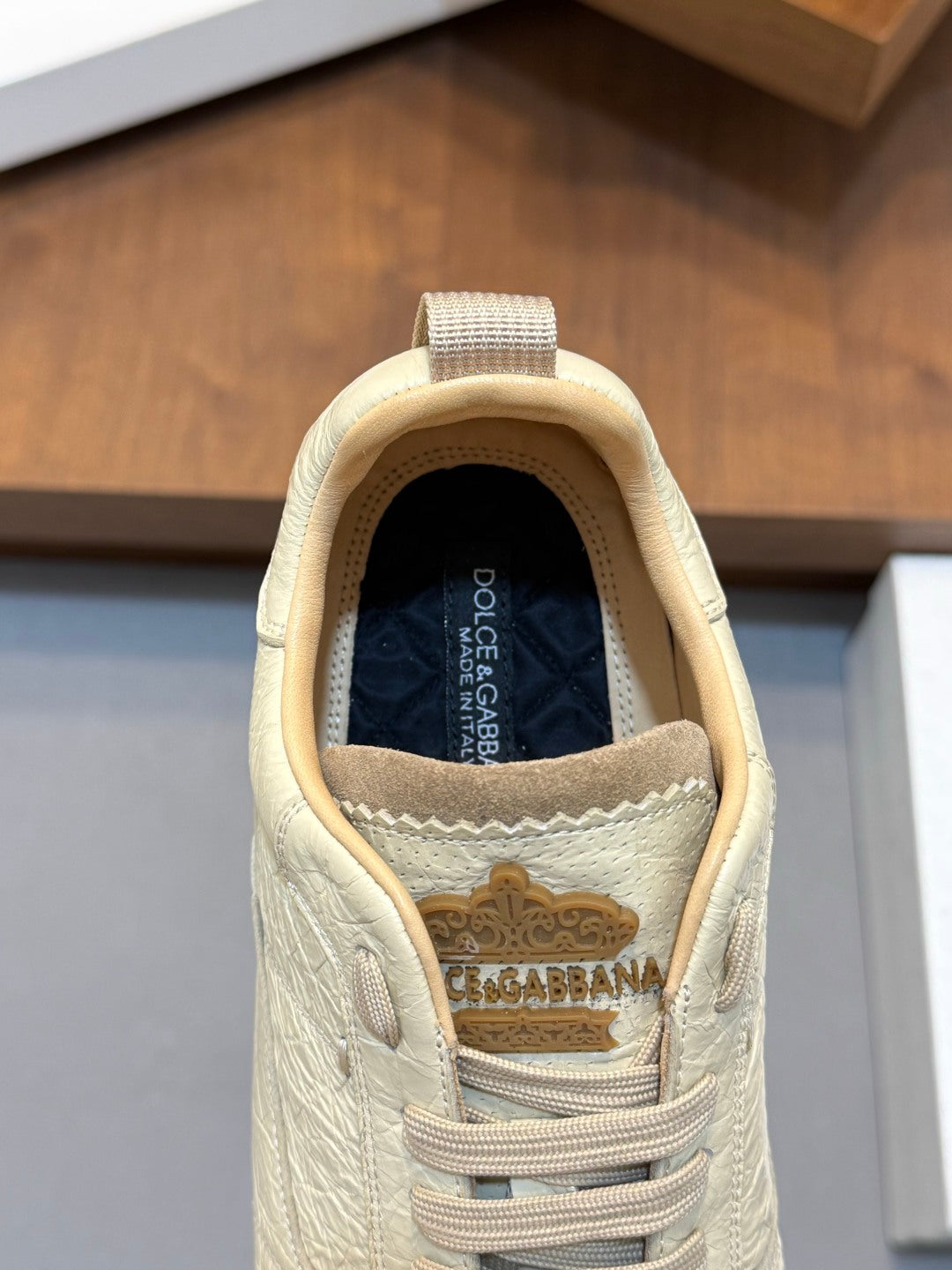 Dolce & Gabbana DG Men's Calfskin & Satin Casual Sneakers