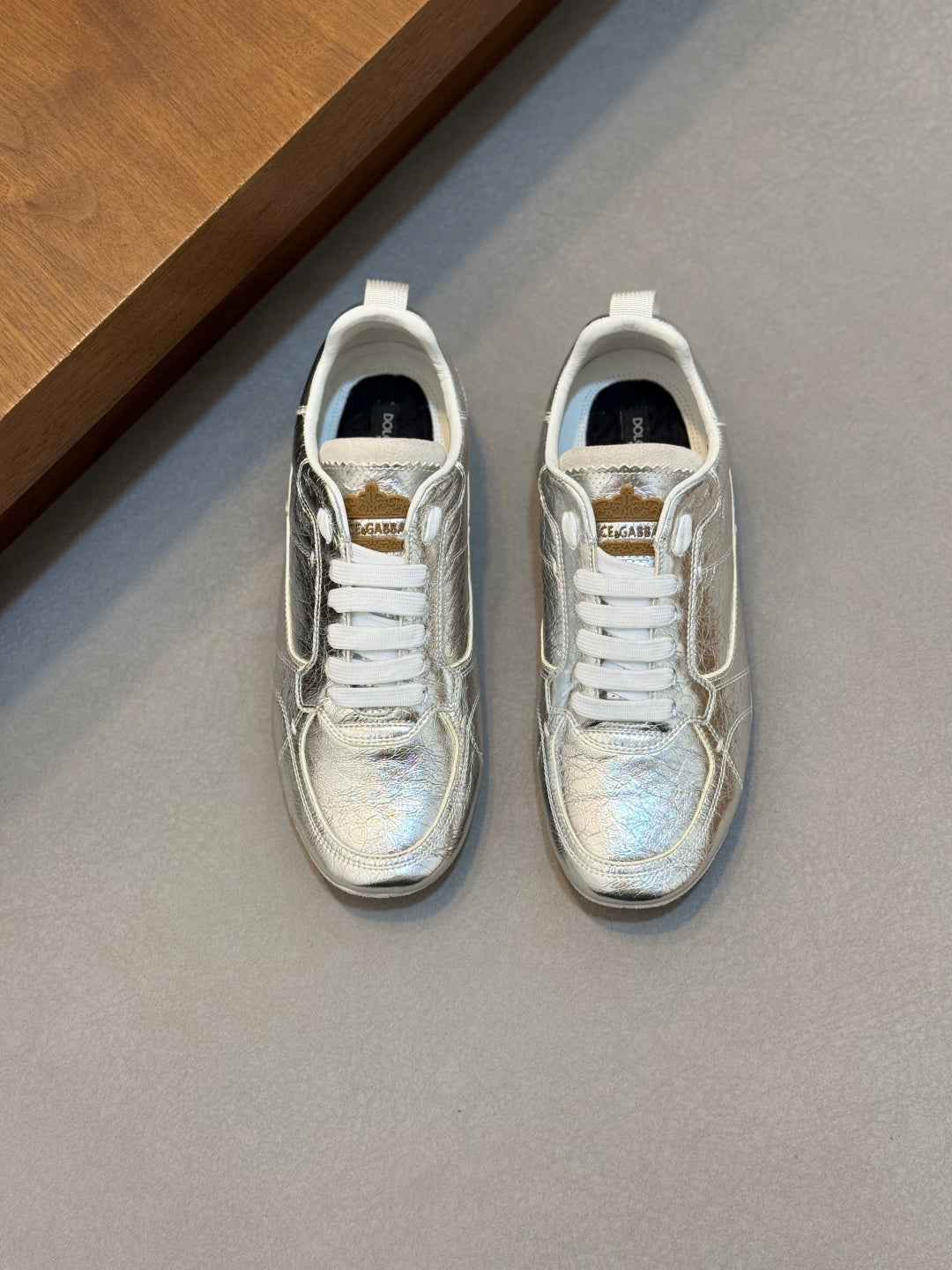 Dolce & Gabbana DG Men's Calfskin & Satin Casual Sneakers