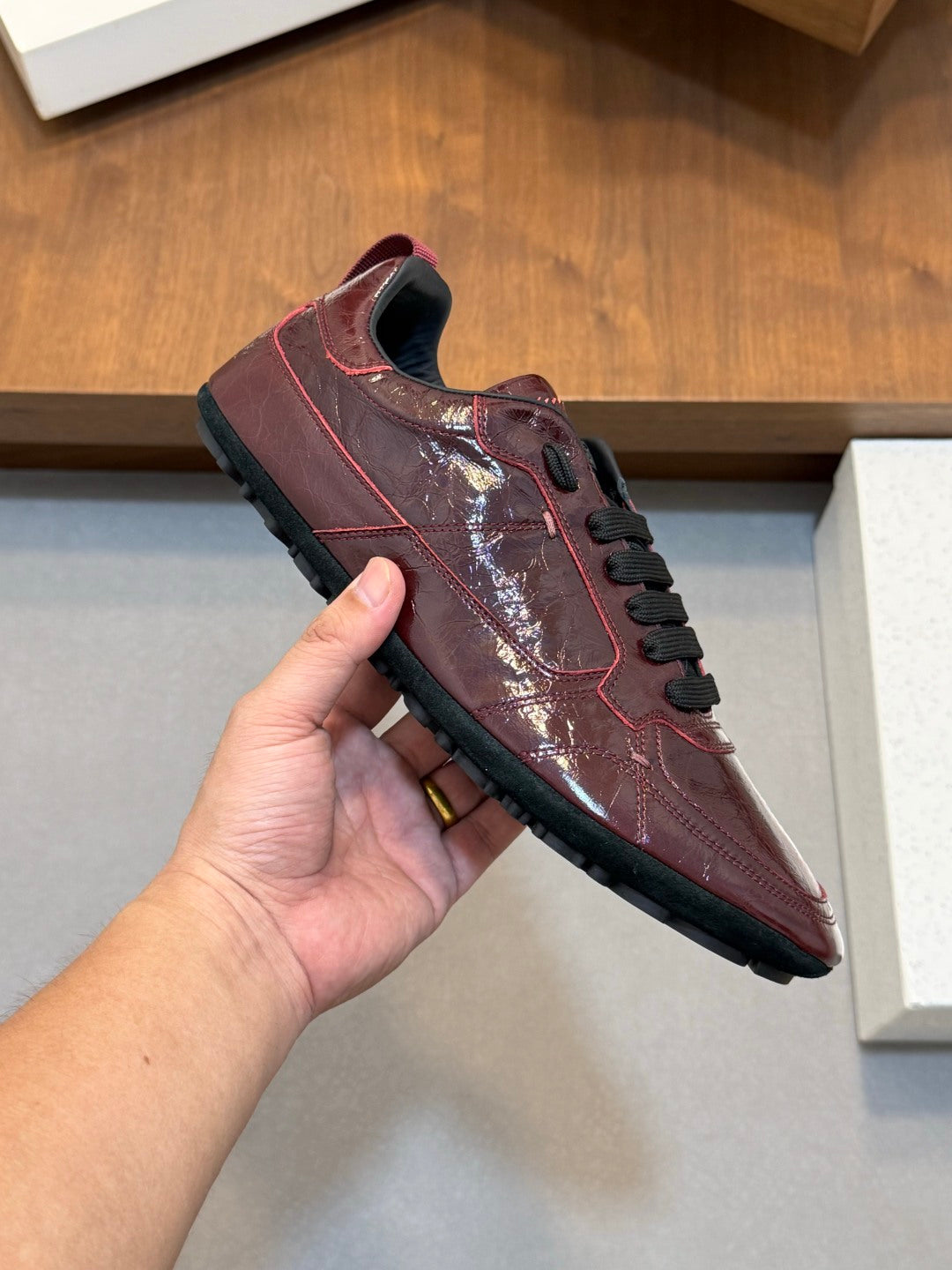Dolce & Gabbana DG Men's Calfskin & Satin Casual Sneakers