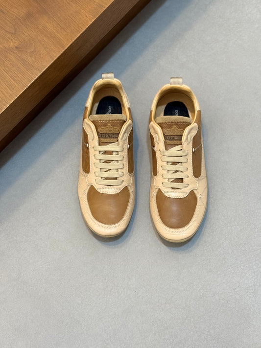 Dolce & Gabbana DG Men's Calfskin & Satin Casual Sneakers