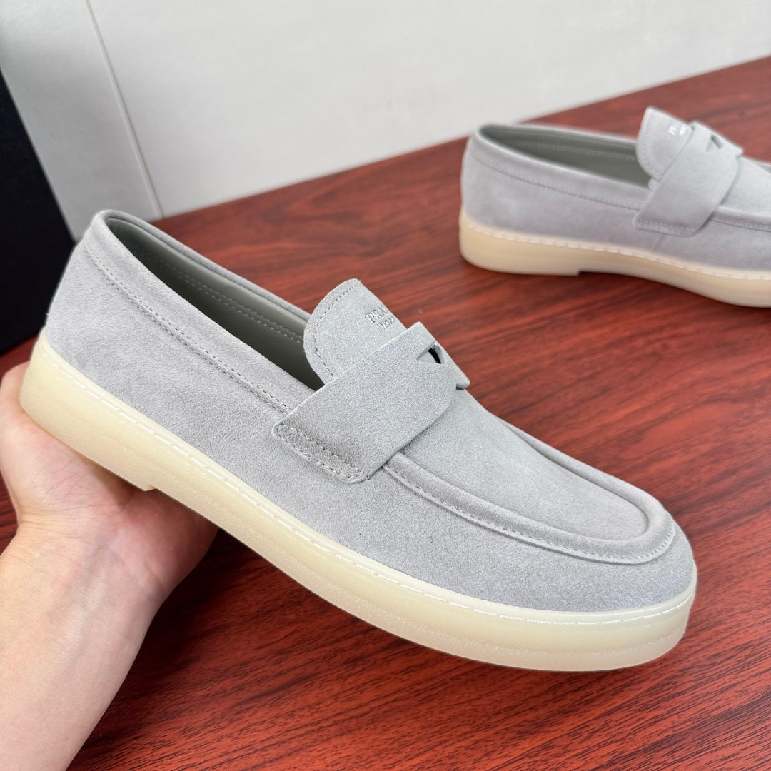Prada Men's Suede Penny Loafers
