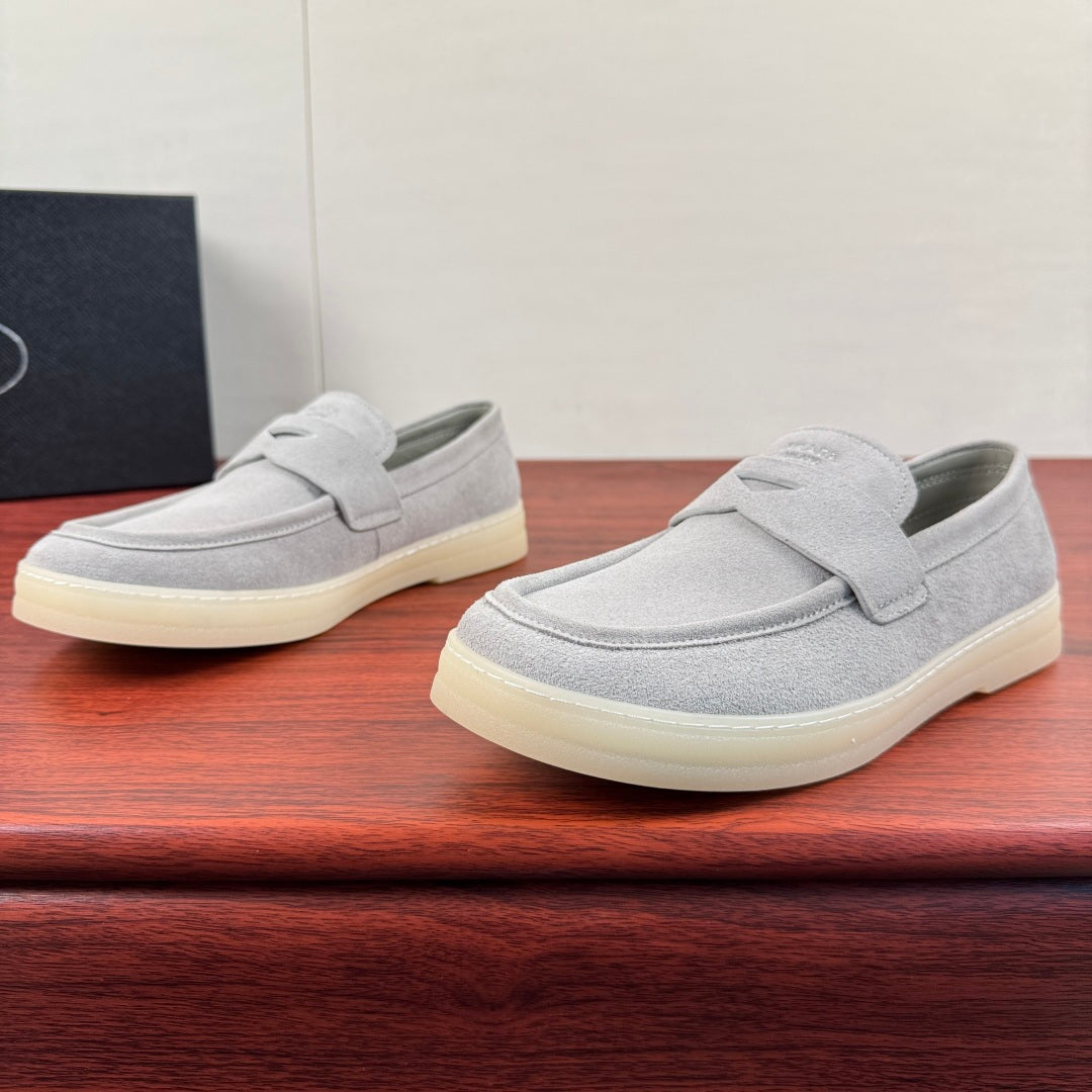 Prada Men's Suede Penny Loafers