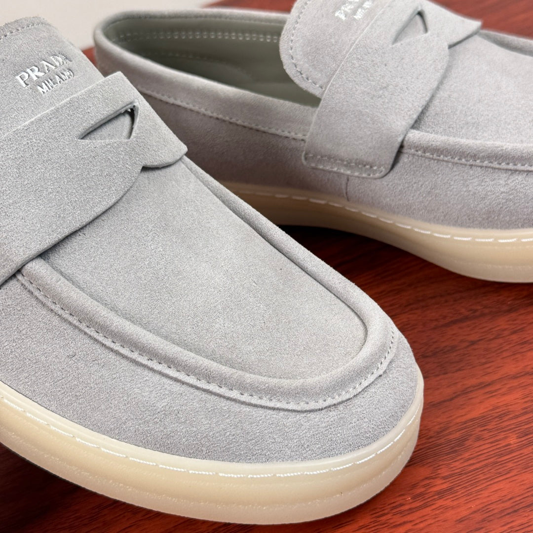 Prada Men's Suede Penny Loafers