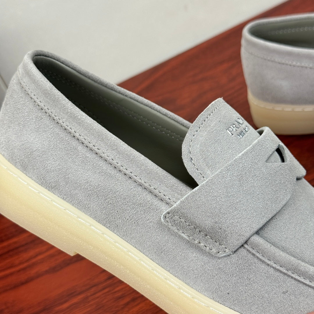 Prada Men's Suede Penny Loafers