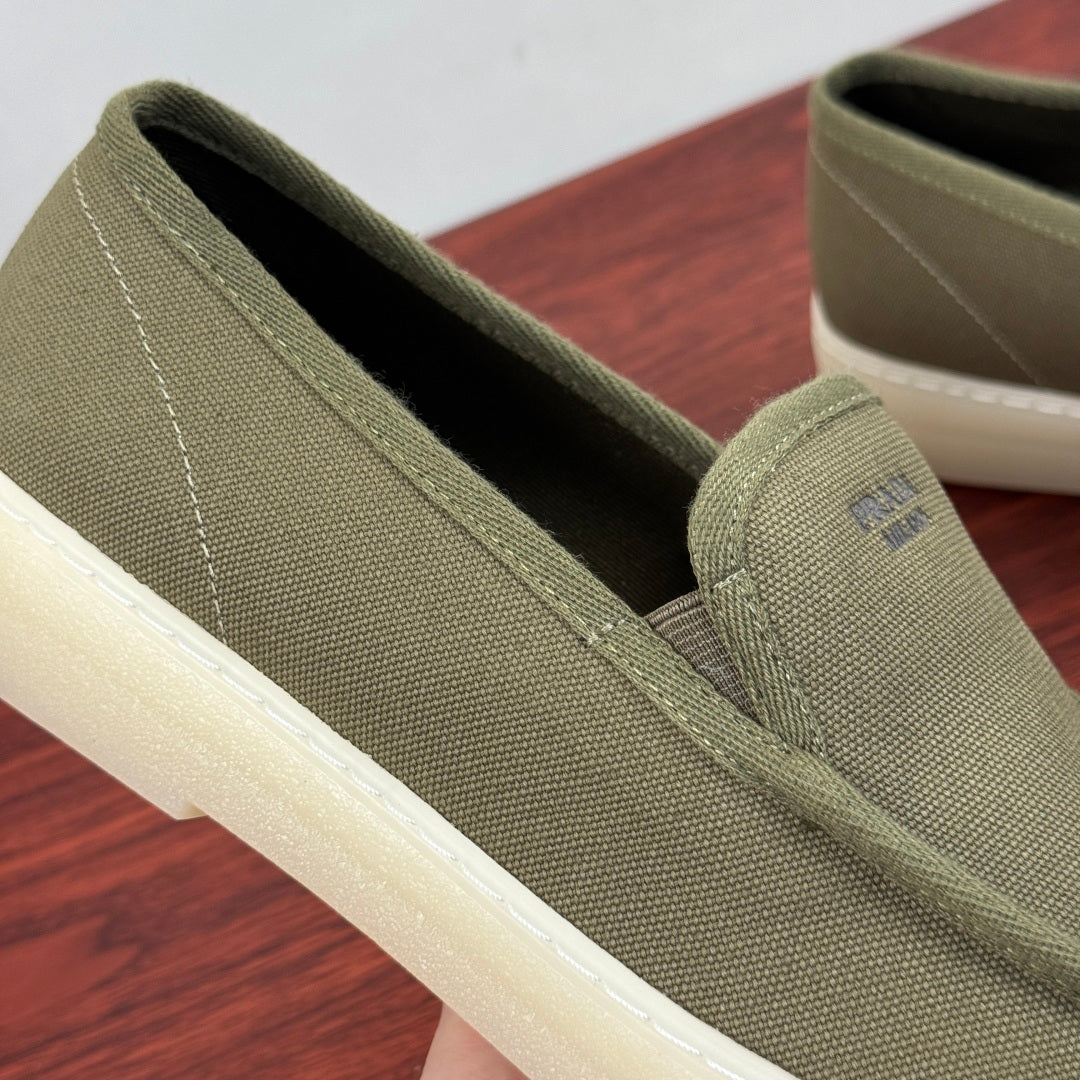 Prada Men's Canvas Slip-On Casual Shoes Green