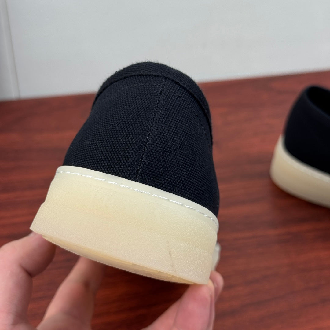 Prada Men's Canvas Slip-On Casual Shoes Black