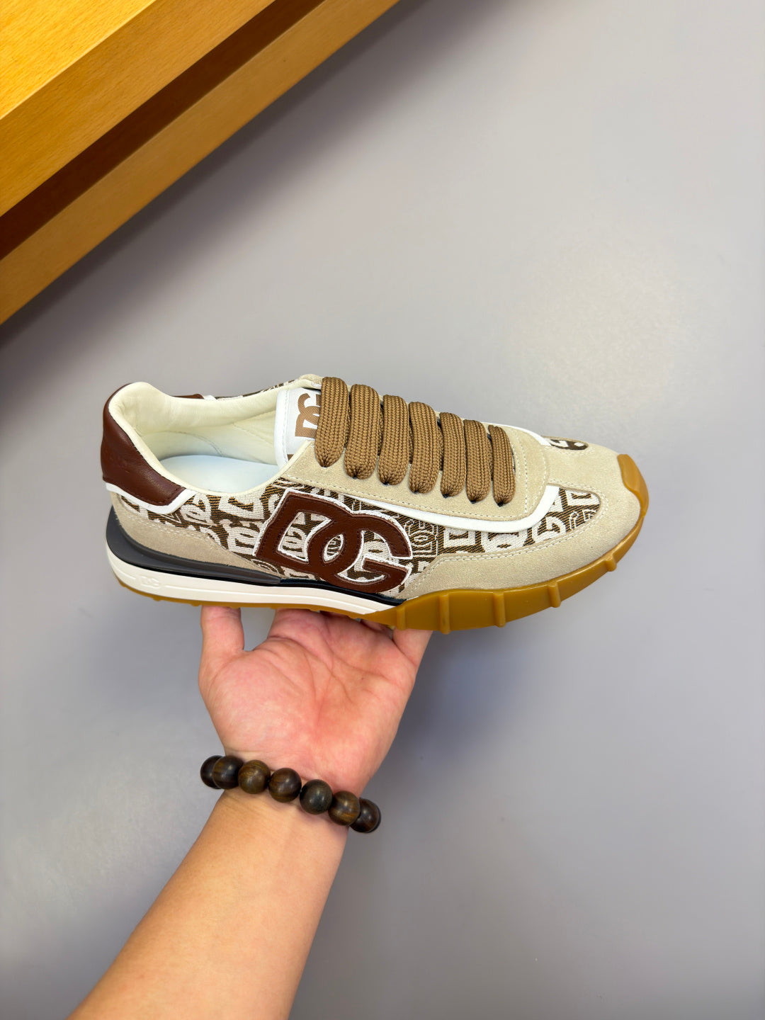 Dolce & Gabbana DG Logo Casual Sneakers in Nappa Calfskin