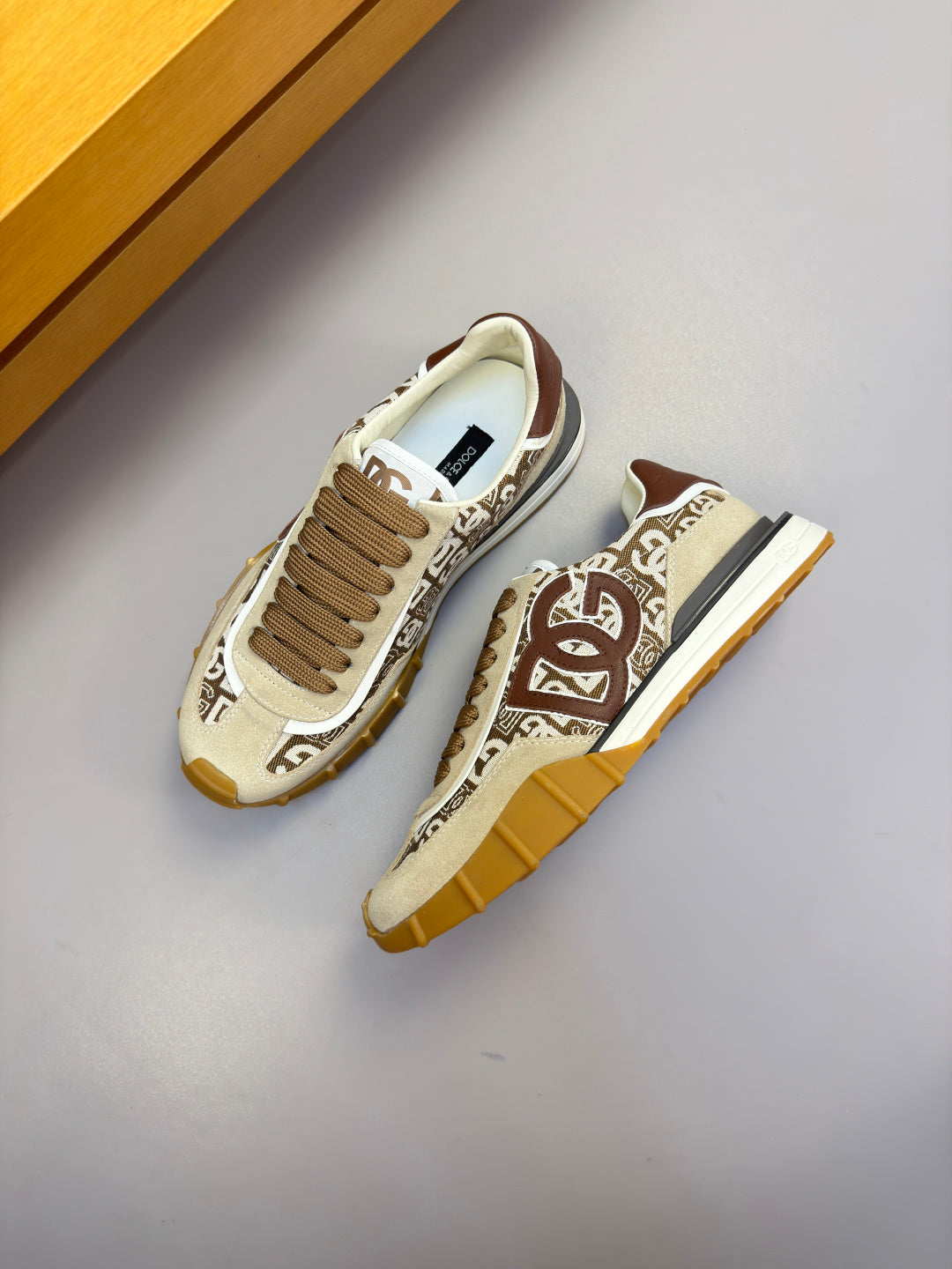 Dolce & Gabbana DG Logo Casual Sneakers in Nappa Calfskin