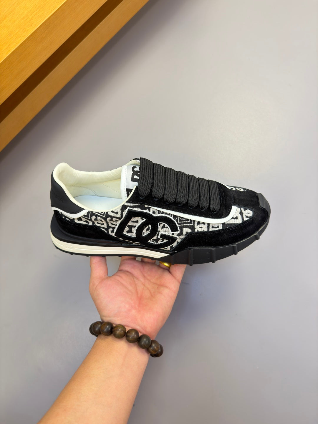 Dolce & Gabbana DG Logo Casual Sneakers in Nappa Calfskin
