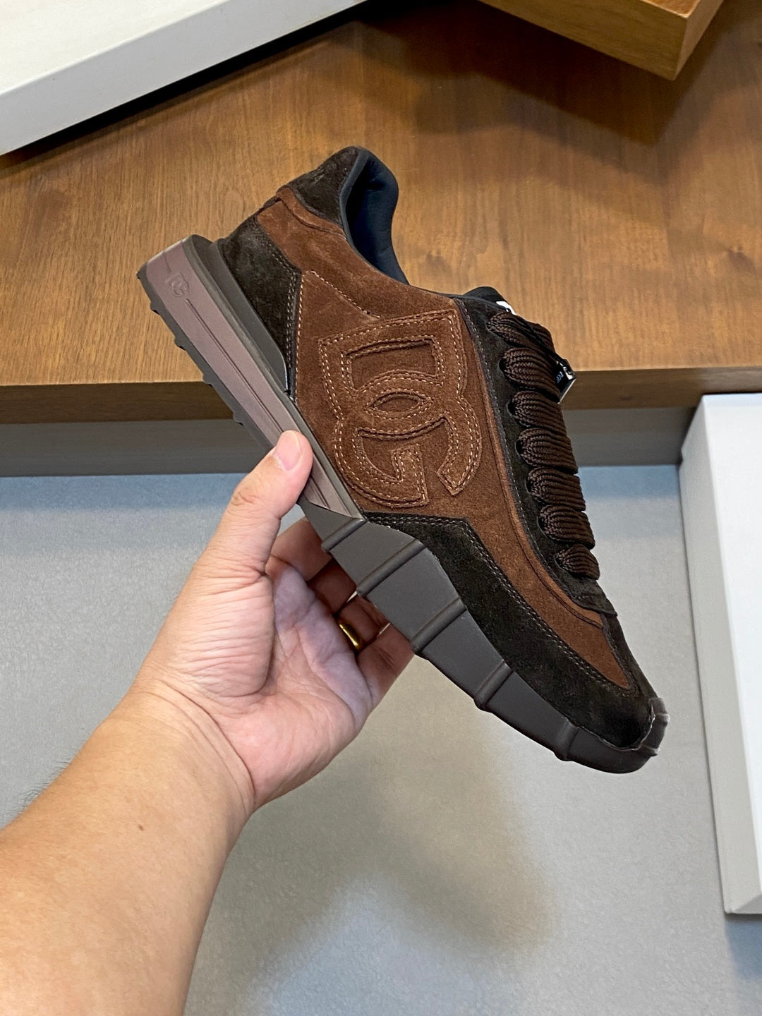 Dolce & Gabbana DG Premium Men's Mixed-Material Casual Sneakers