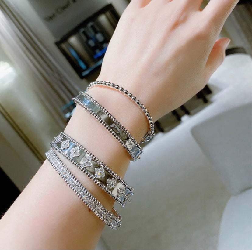 tricolor versatile Bangle for women - alternate angle view 2