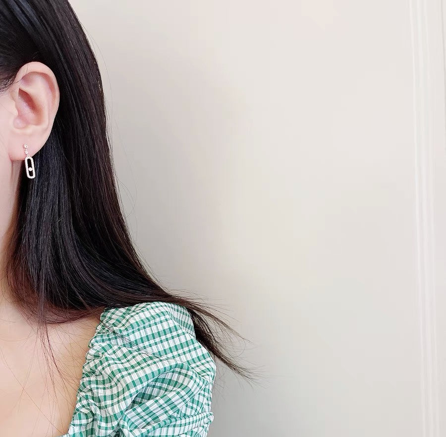 crystal Stud Earrings for women - alternate angle view 3