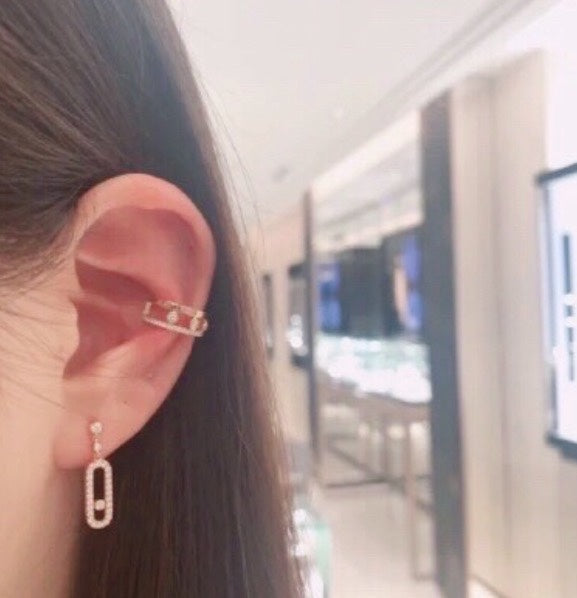 crystal Stud Earrings for women - alternate angle view 2