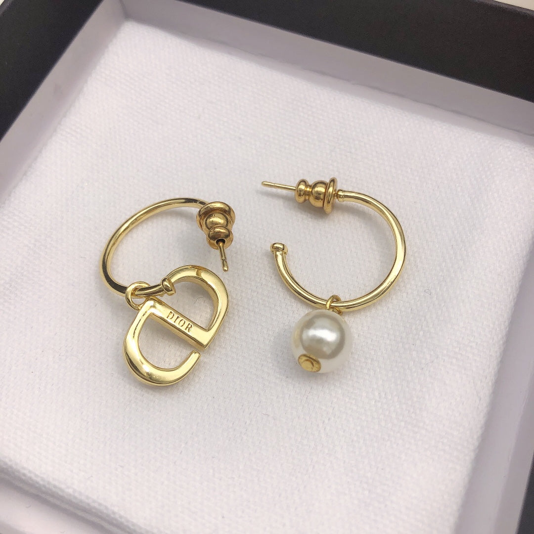 yellow 925 sterling silver crystal inlaid Hook Earrings for women - alternate angle view 7