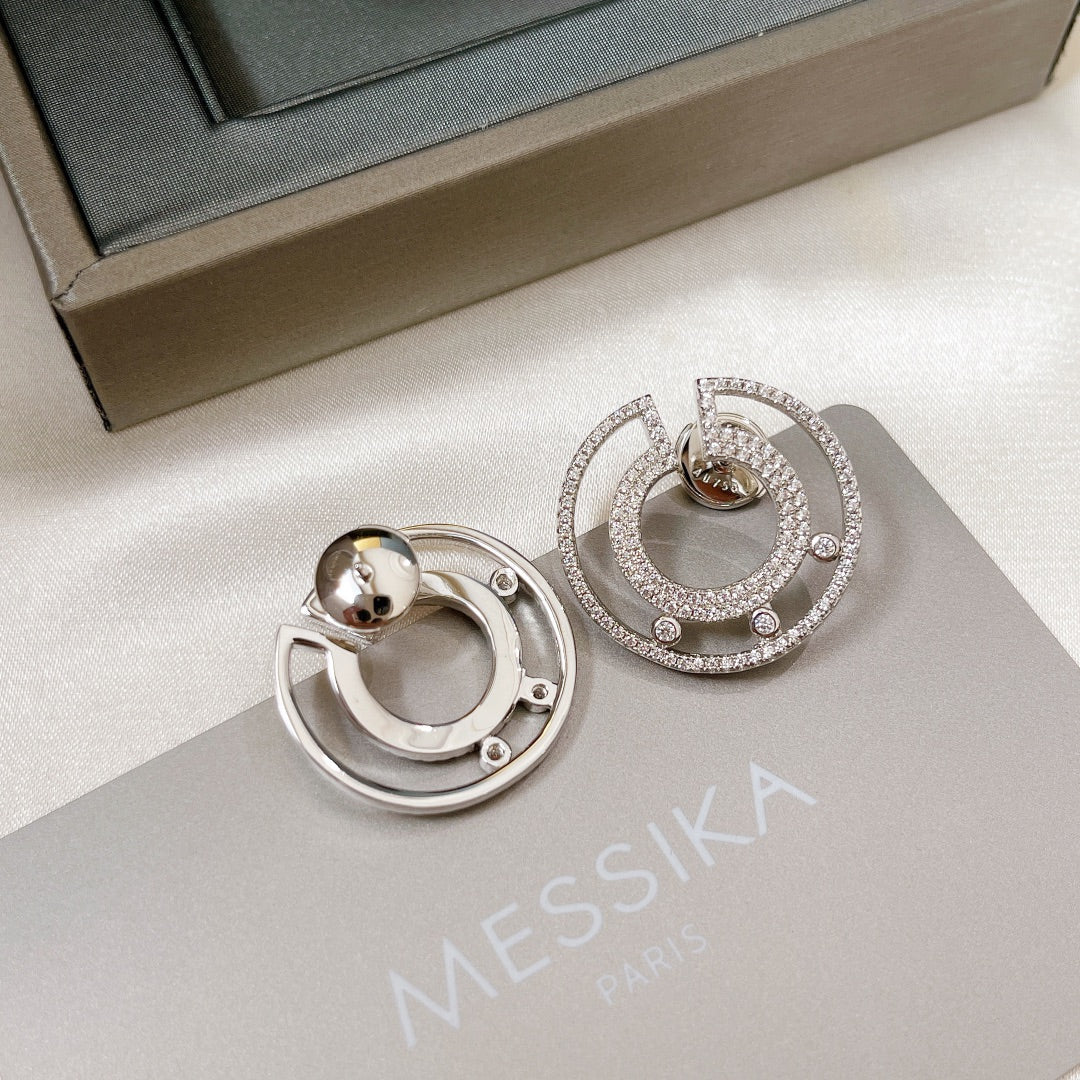 gold crystal elegant Drop Earrings for women - alternate angle view 9