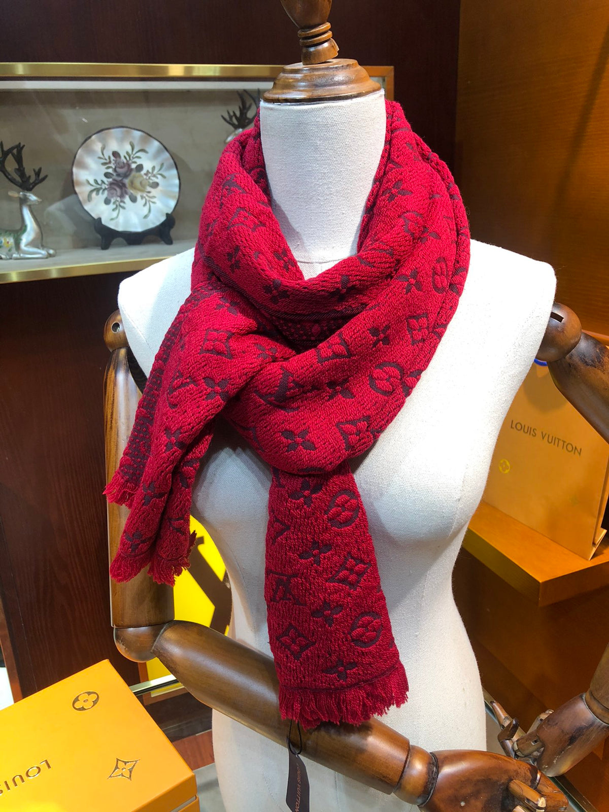 wool floral Scarf for men - product detail view