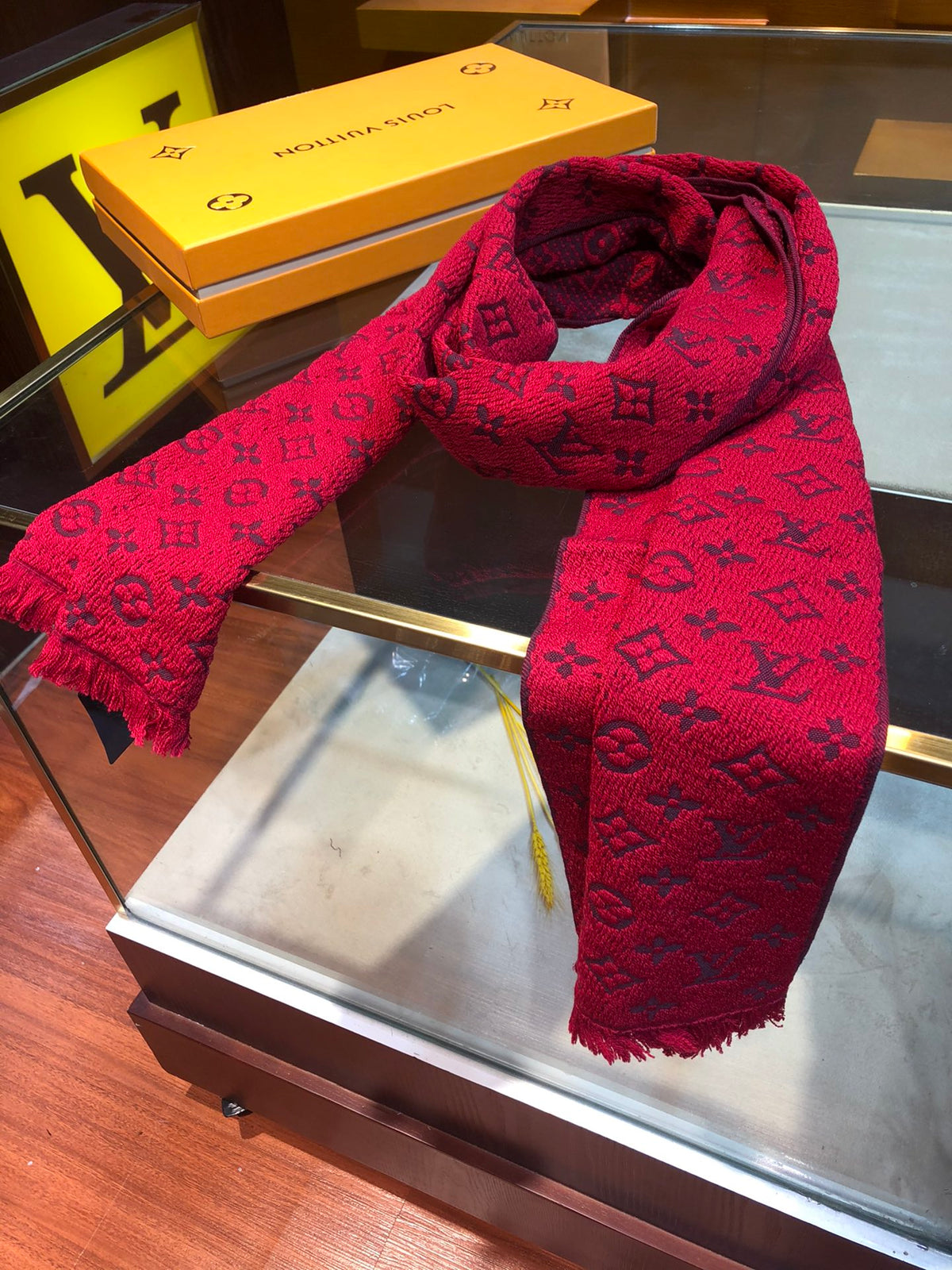 wool floral Scarf for men - alternate angle view 8