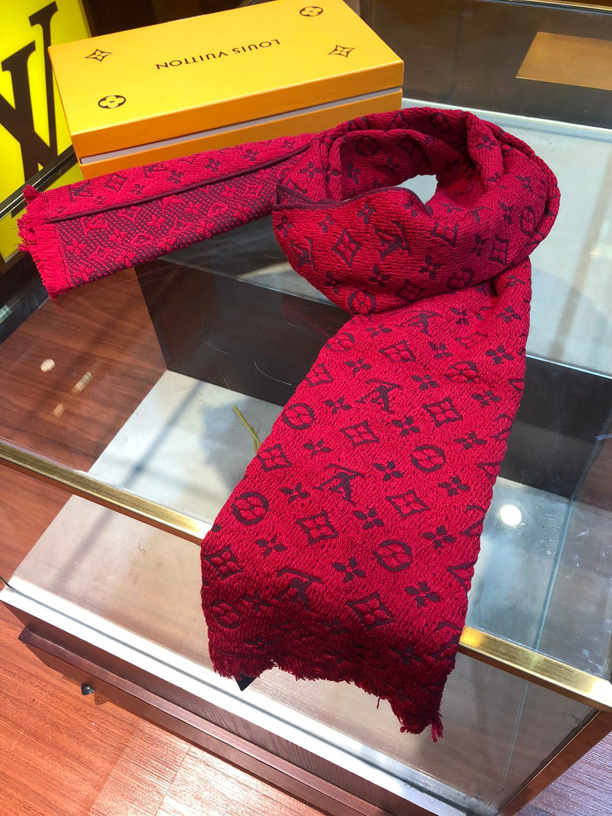 wool floral Scarf for men - alternate angle view 9