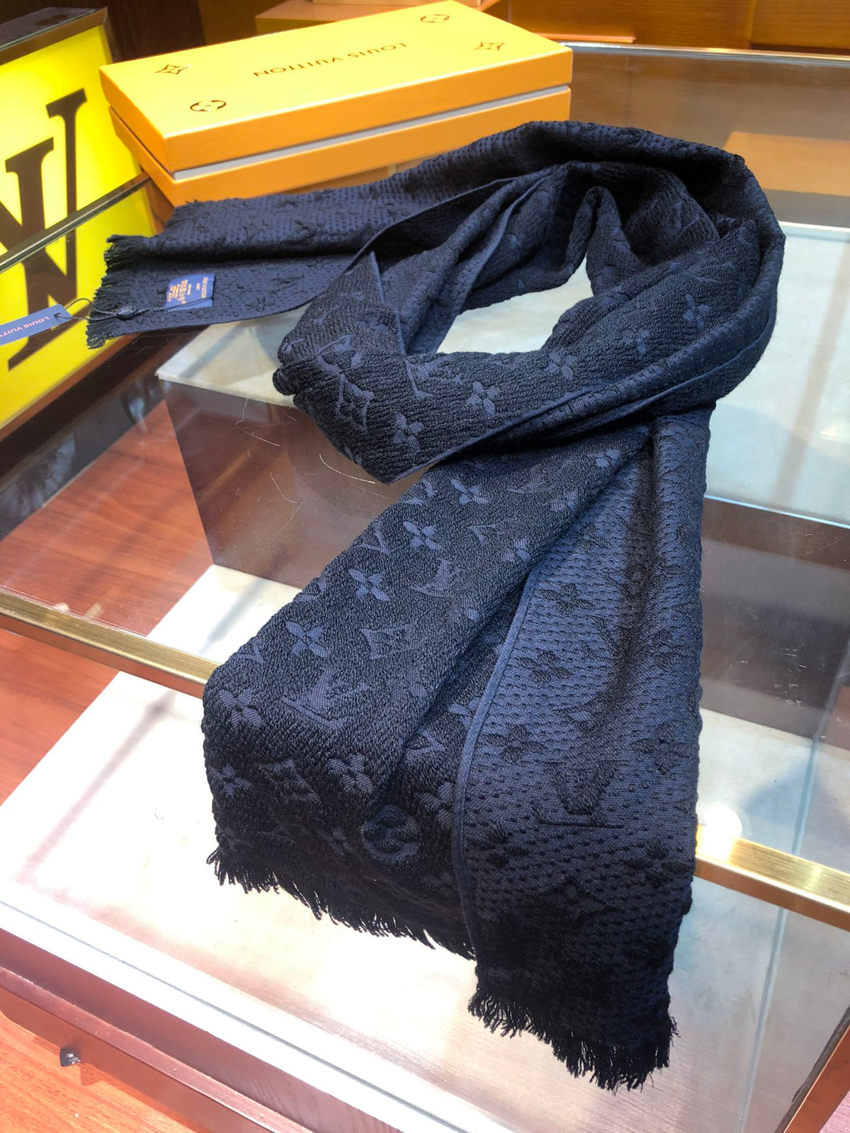 wool floral Scarf for men - alternate angle view 8