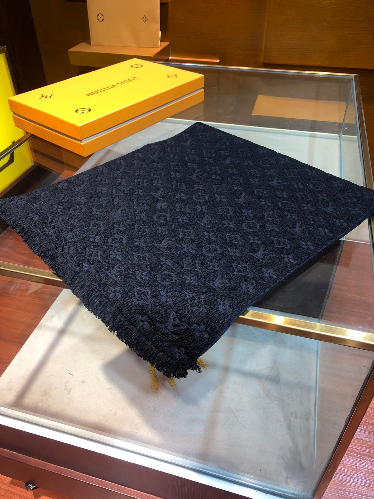 wool floral Scarf for men - alternate angle view 5