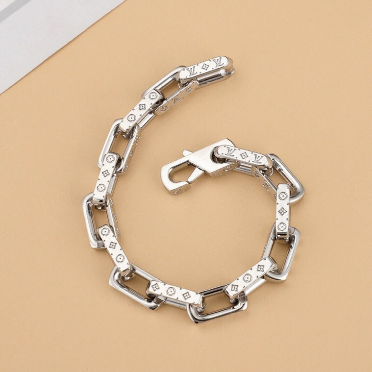 silver metal trendy Bracelet for women - alternate angle view 2