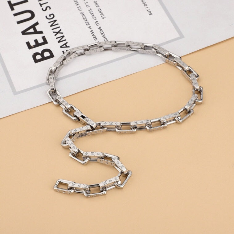 silver metal delicate Necklace for women - alternate angle view 2