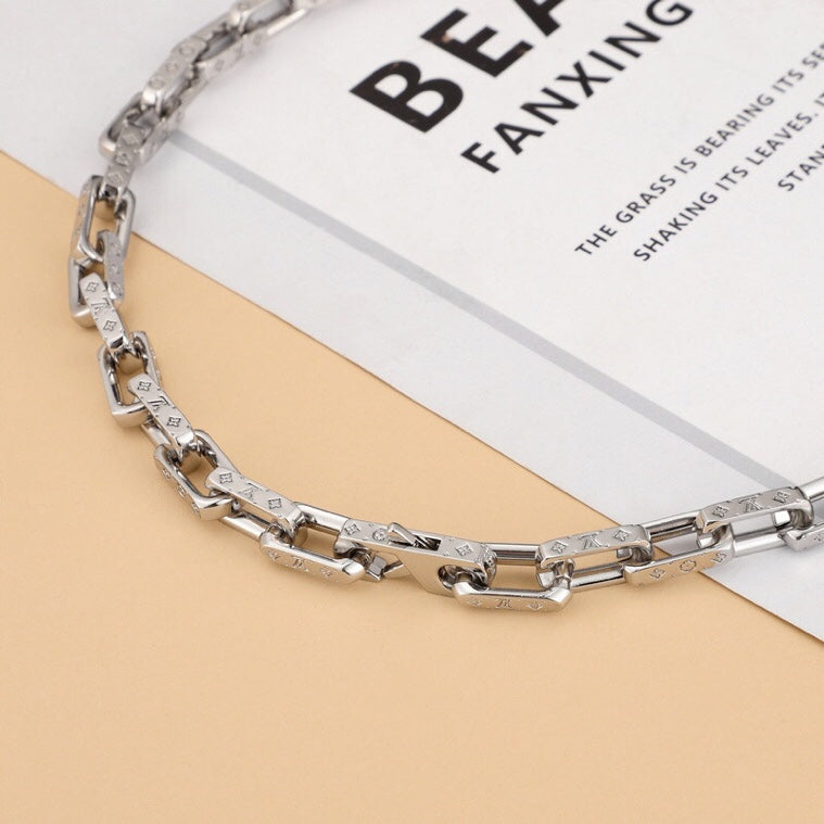 silver metal delicate Necklace for women - alternate angle view 3