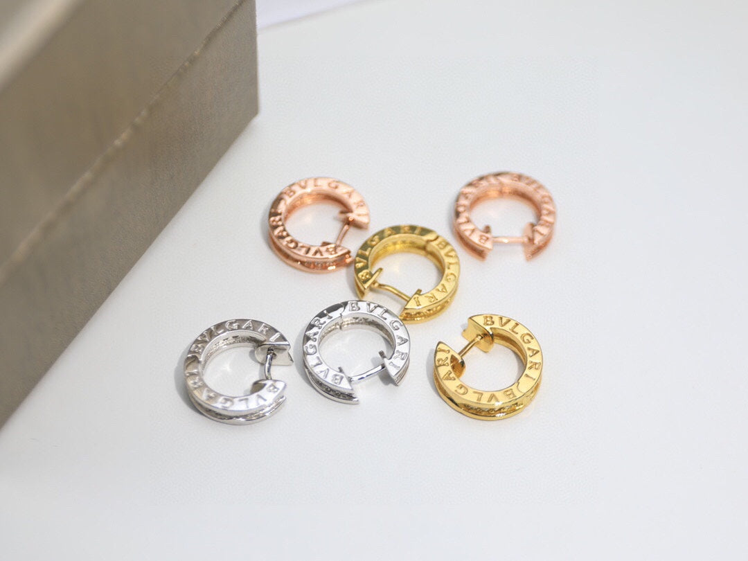 rose gold crystal rose Stud Earrings for women - alternate angle view 9