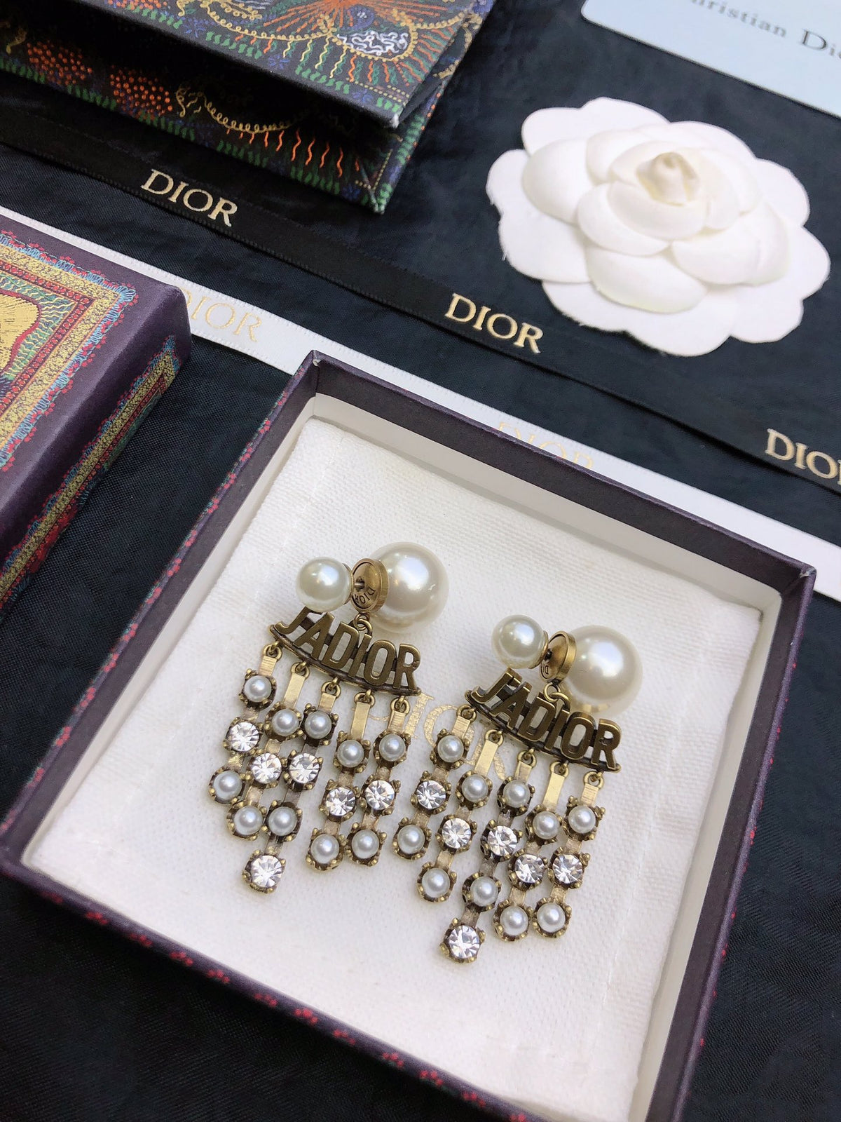 letter Stud Earrings for women - alternate angle view 6