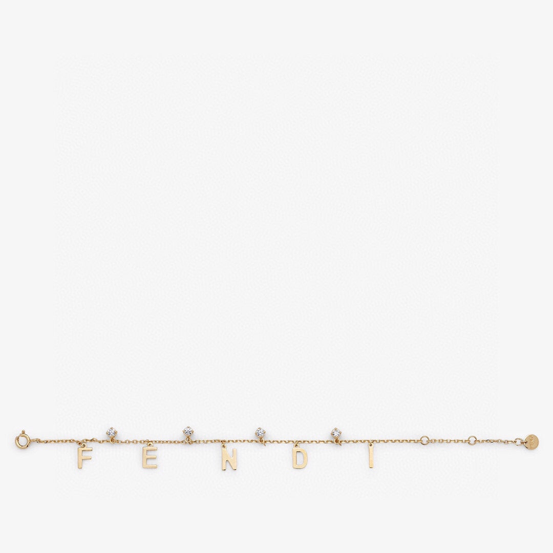 gold 18k gold plate letter Bracelet for women - alternate angle view 8