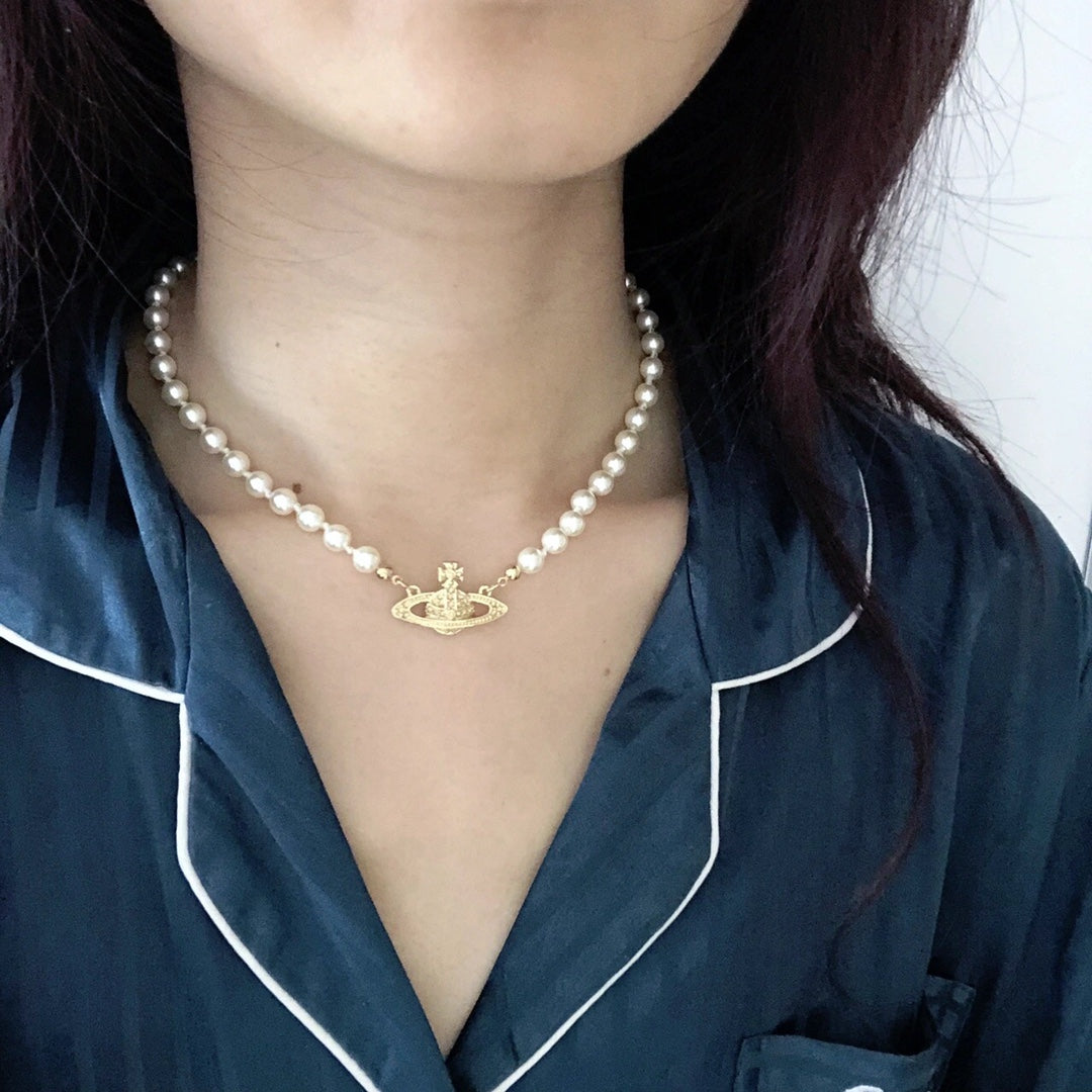gold pearl Jewelry Set for kids - alternate angle view 3