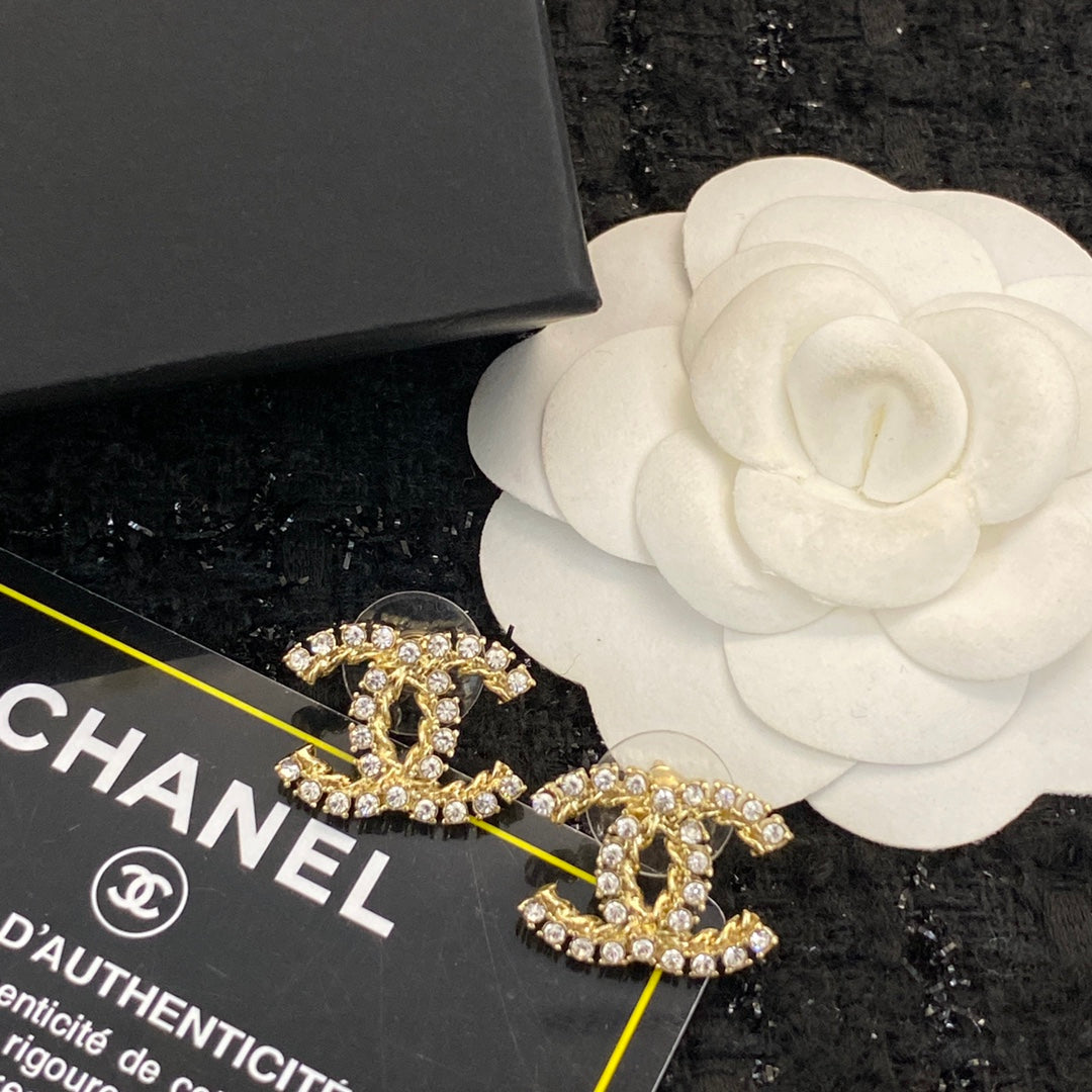 crystal floral Stud Earrings for women - product detail view