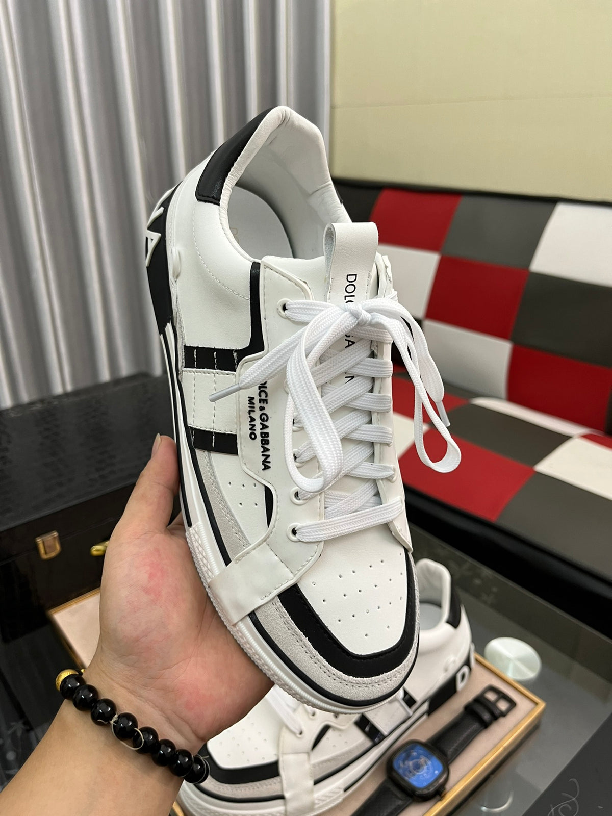 Dolce & Gabbana DG Men's Top-Grain Calfskin Casual Sneakers