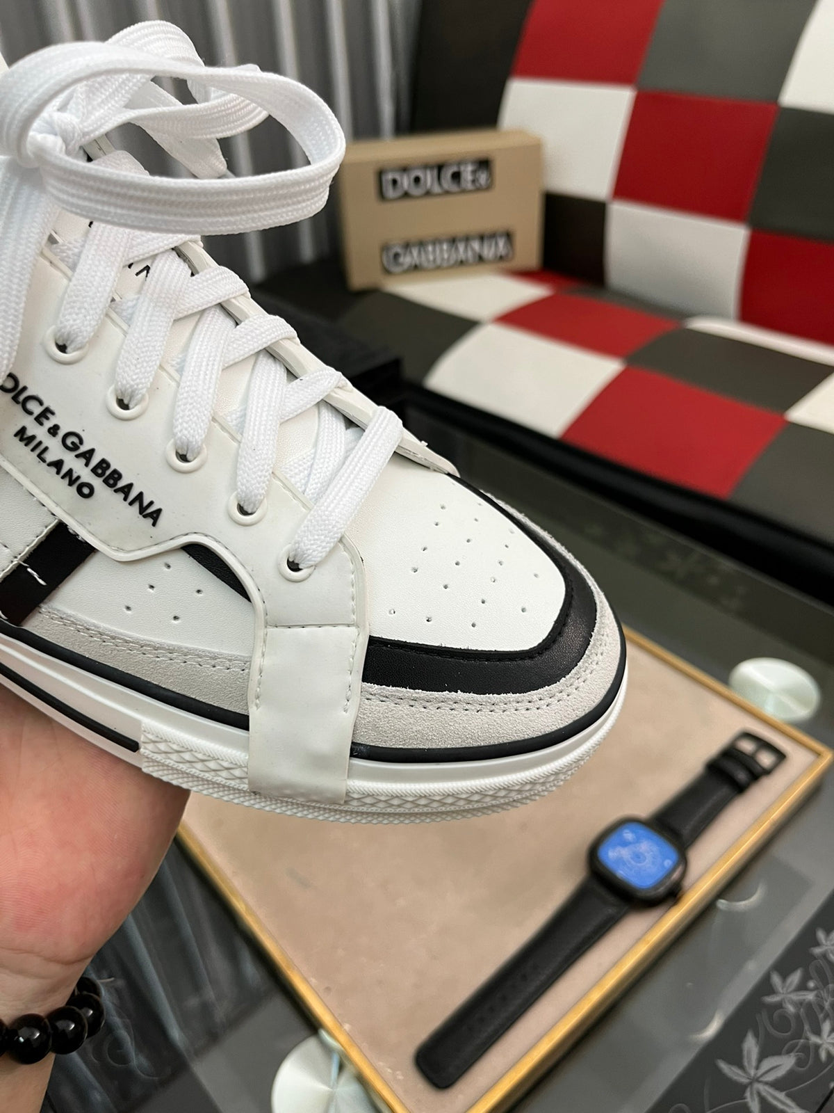 Dolce & Gabbana DG Men's Top-Grain Calfskin Casual Sneakers