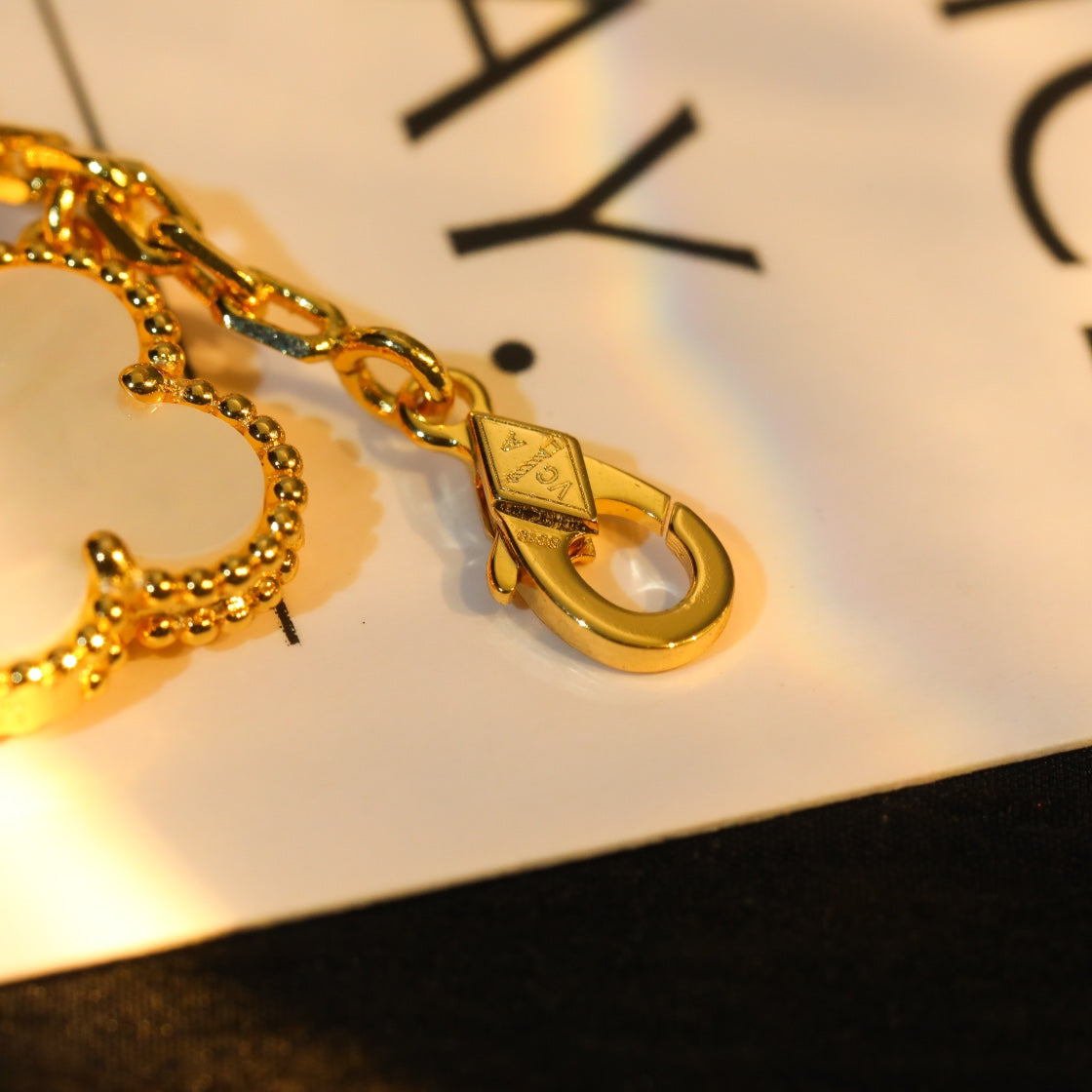 mother of pearl clover Bracelet for women - alternate angle view 9