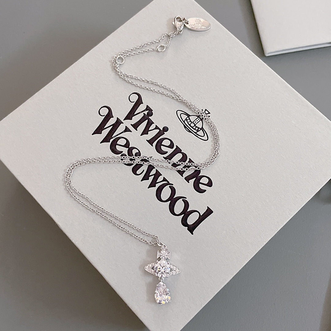 rose gold crystal rose Necklace for kids - alternate angle view 8