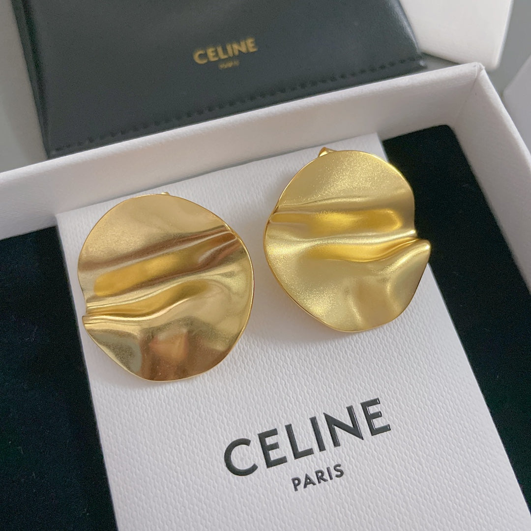 gold vintage Stud Earrings for women - product detail view