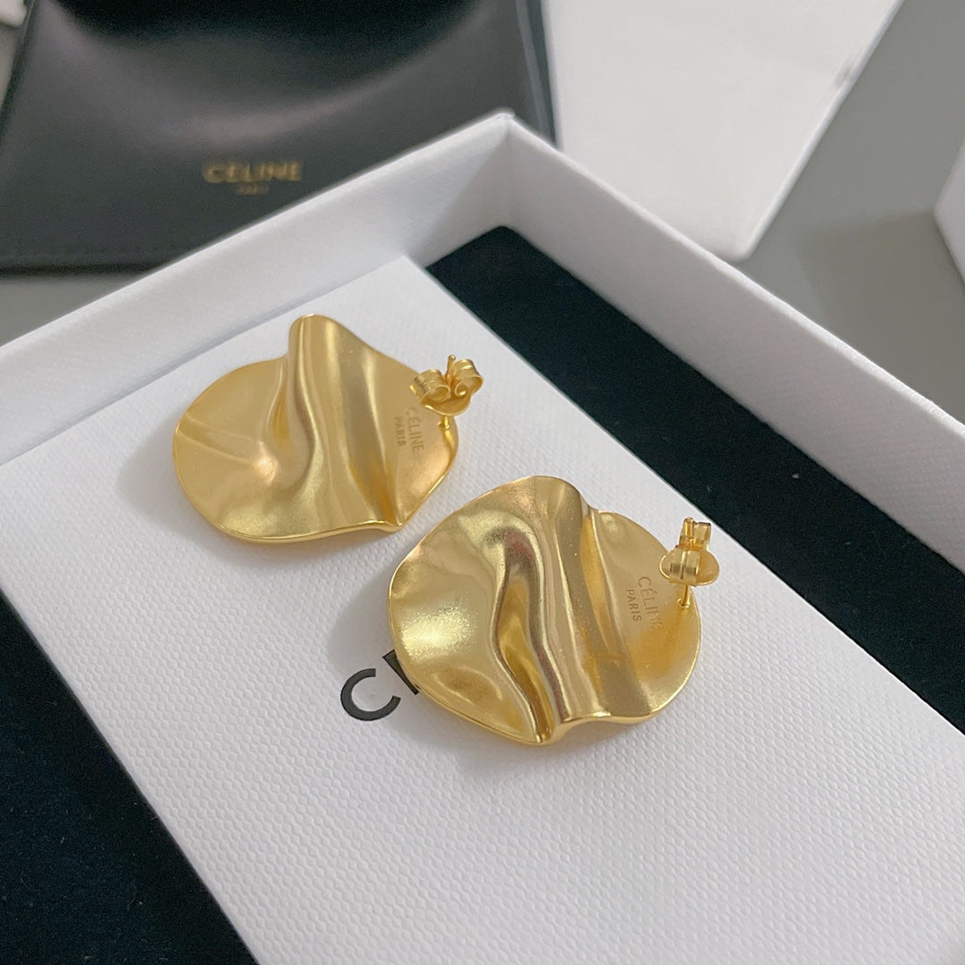 gold vintage Stud Earrings for women - alternate angle view 6