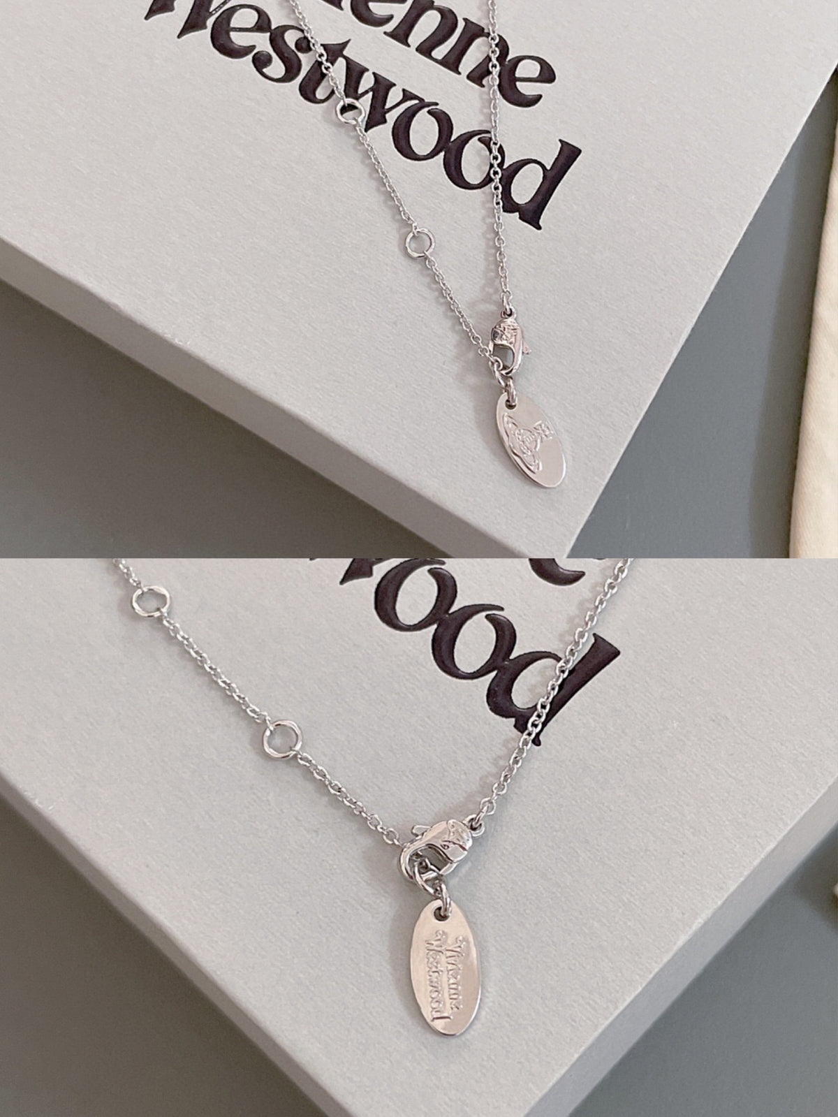 rose gold crystal rose Necklace for kids - alternate angle view 9