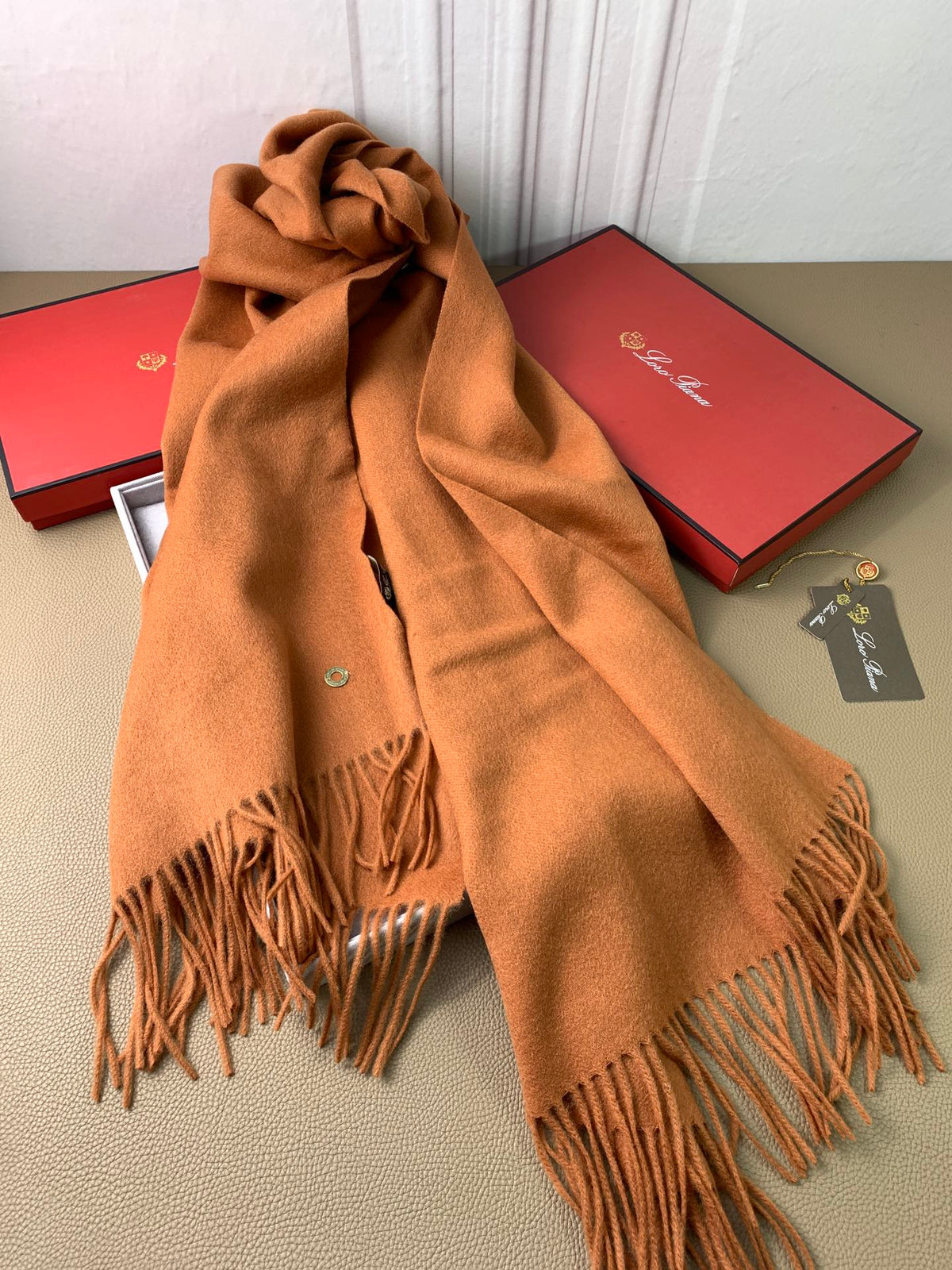 beige velvet tassel Shawl for women - alternate angle view 5