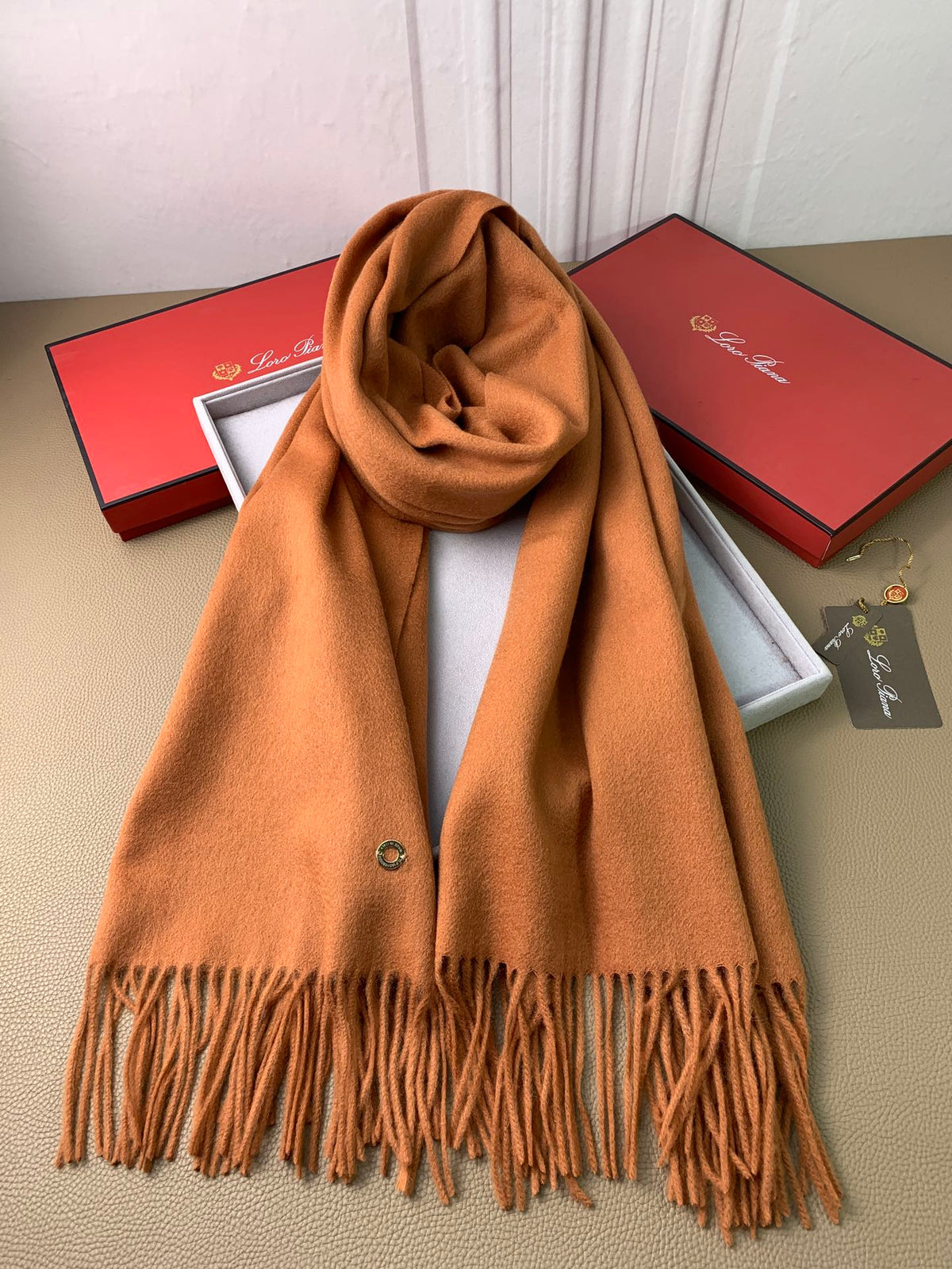 beige velvet tassel Shawl for women - alternate angle view 7