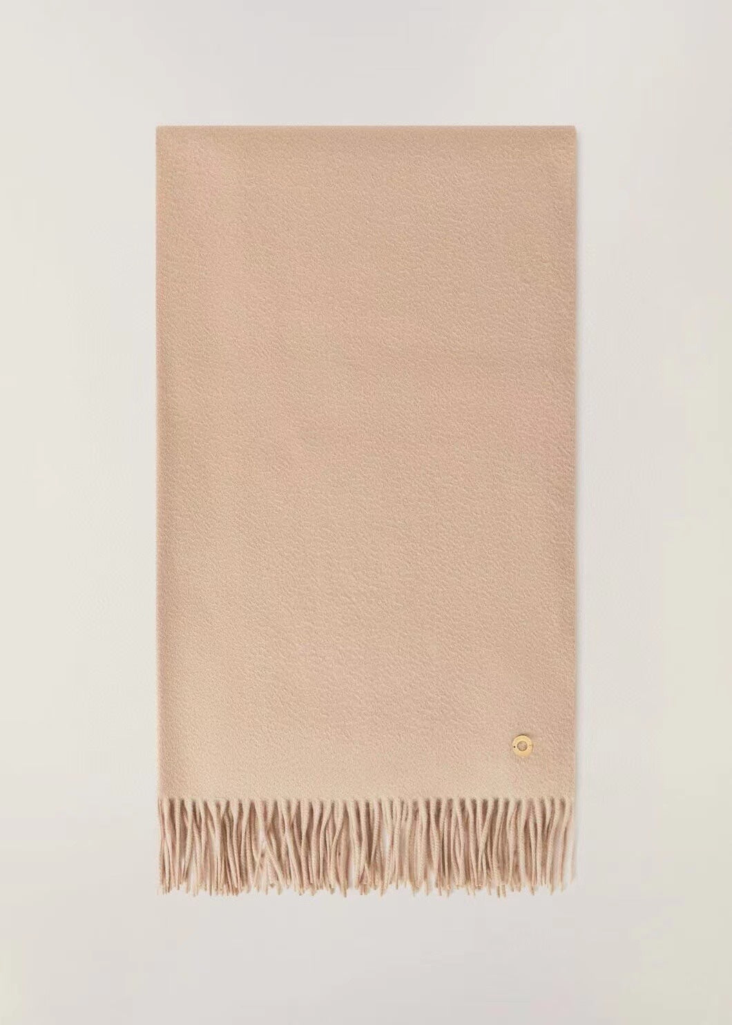 camel velvet tassel Shawl for women - product detail view