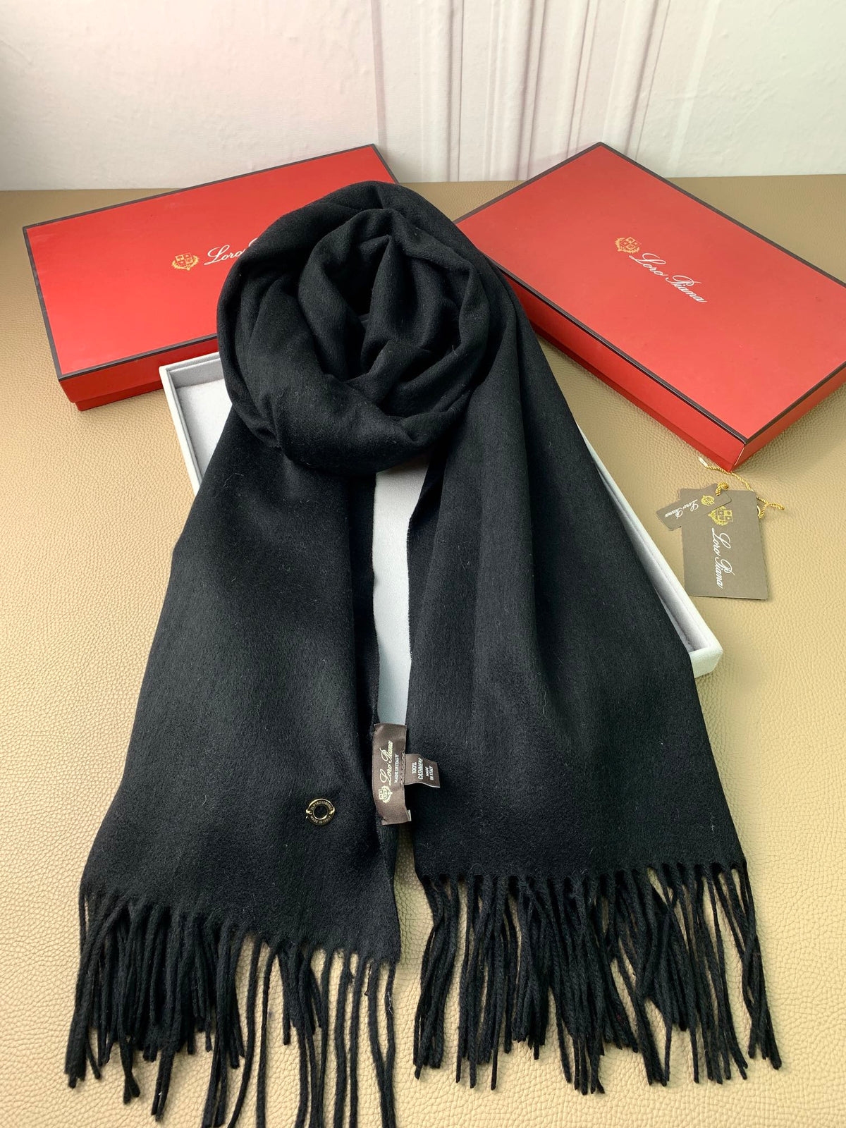 beige velvet tassel Shawl for women - alternate angle view 5