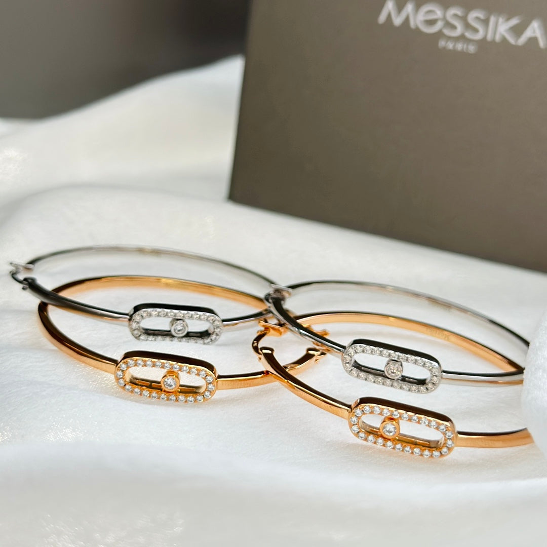 rose gold crystal rose Hook Earrings for women - alternate angle view 2