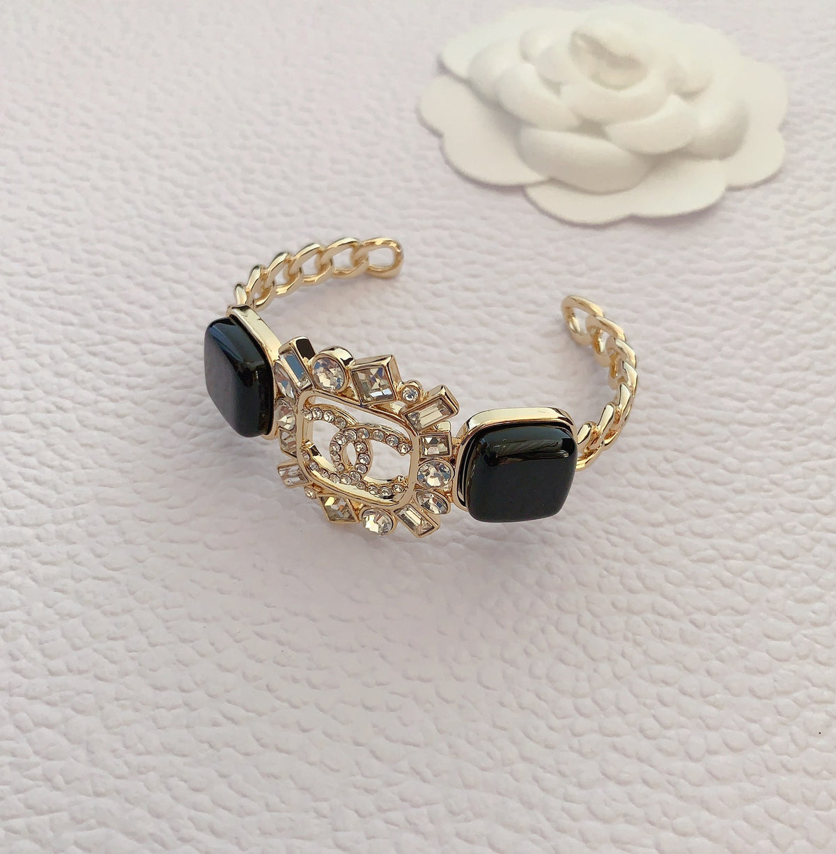 black brass Bangle for women - alternate angle view 3